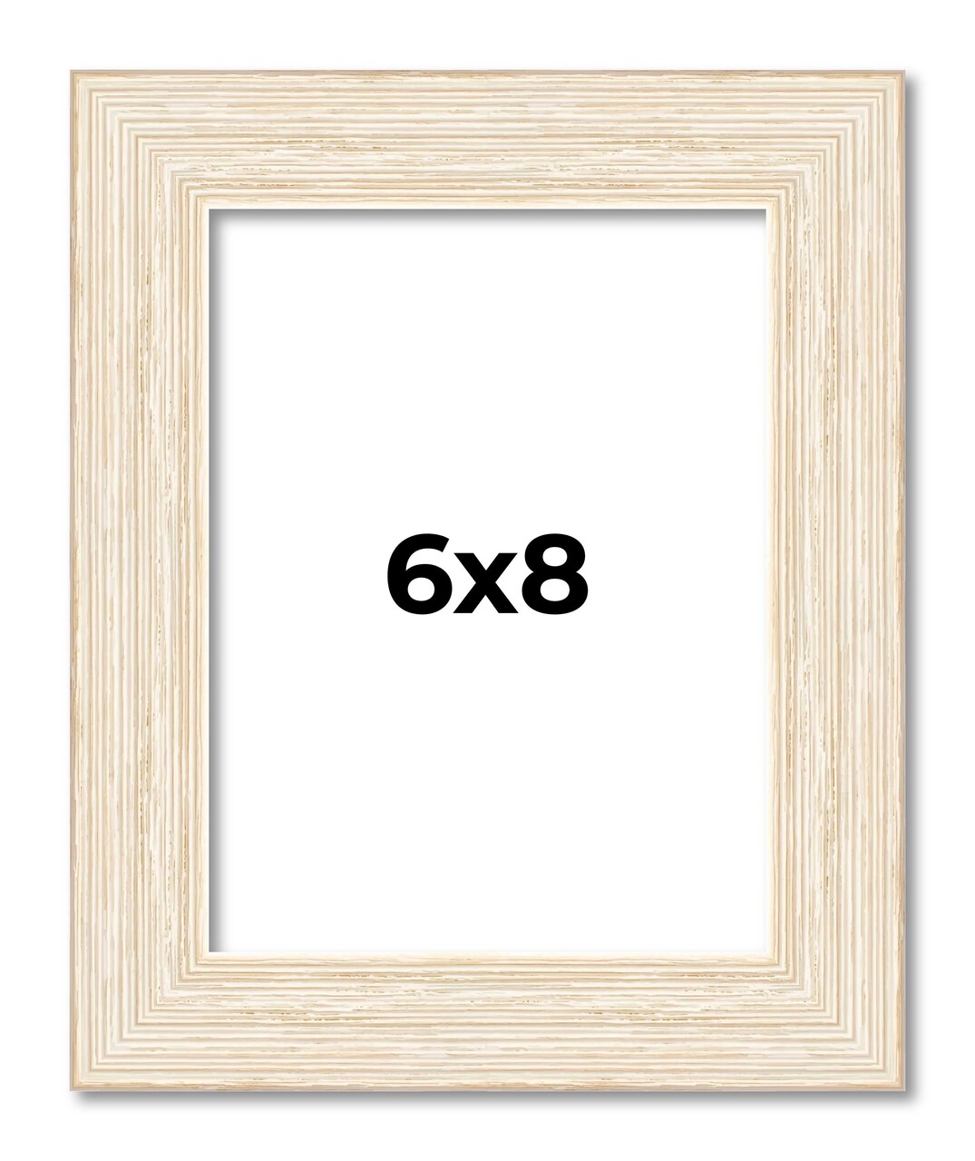 6x8 Wide Barnwood Picture Frame with UV-Resistant Acrylic & Acid Free Backing, Available in 6 Paint Finishes - Grey, Brown, White, and Black